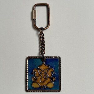 Elephant Keychain Keyring Enamel India Indian Copper Purse Pocket Accessories